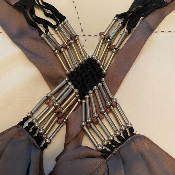 Bebe Halter Top with Beading at neckline - Picture 3 of 5